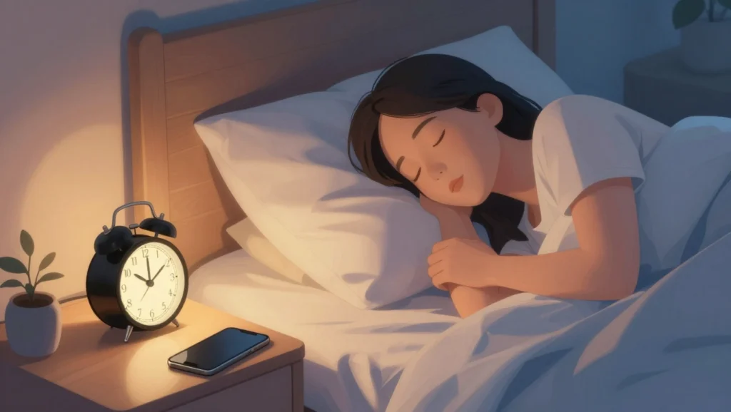 Practical tips to stop waking up at 3am including healthy sleep routine, no screen time, and relaxation techniques