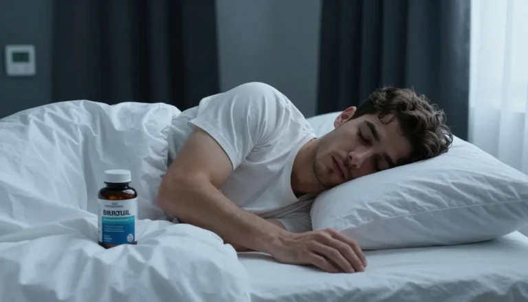 Man sleeping peacefully in a cool, dark bedroom optimized for better brain function and deep sleep.