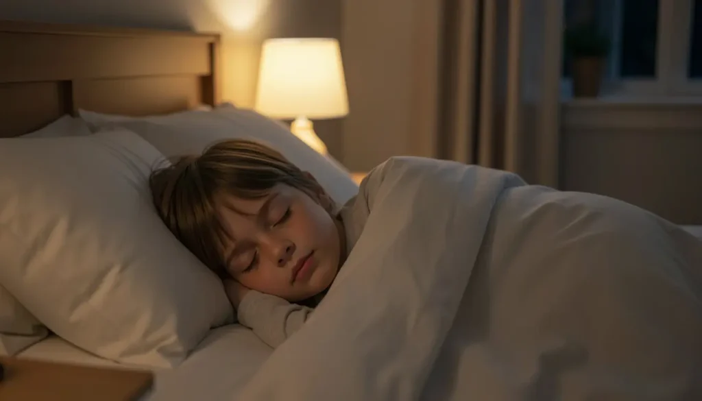 Bedwetting and Sleep child sleeping peacefully at night