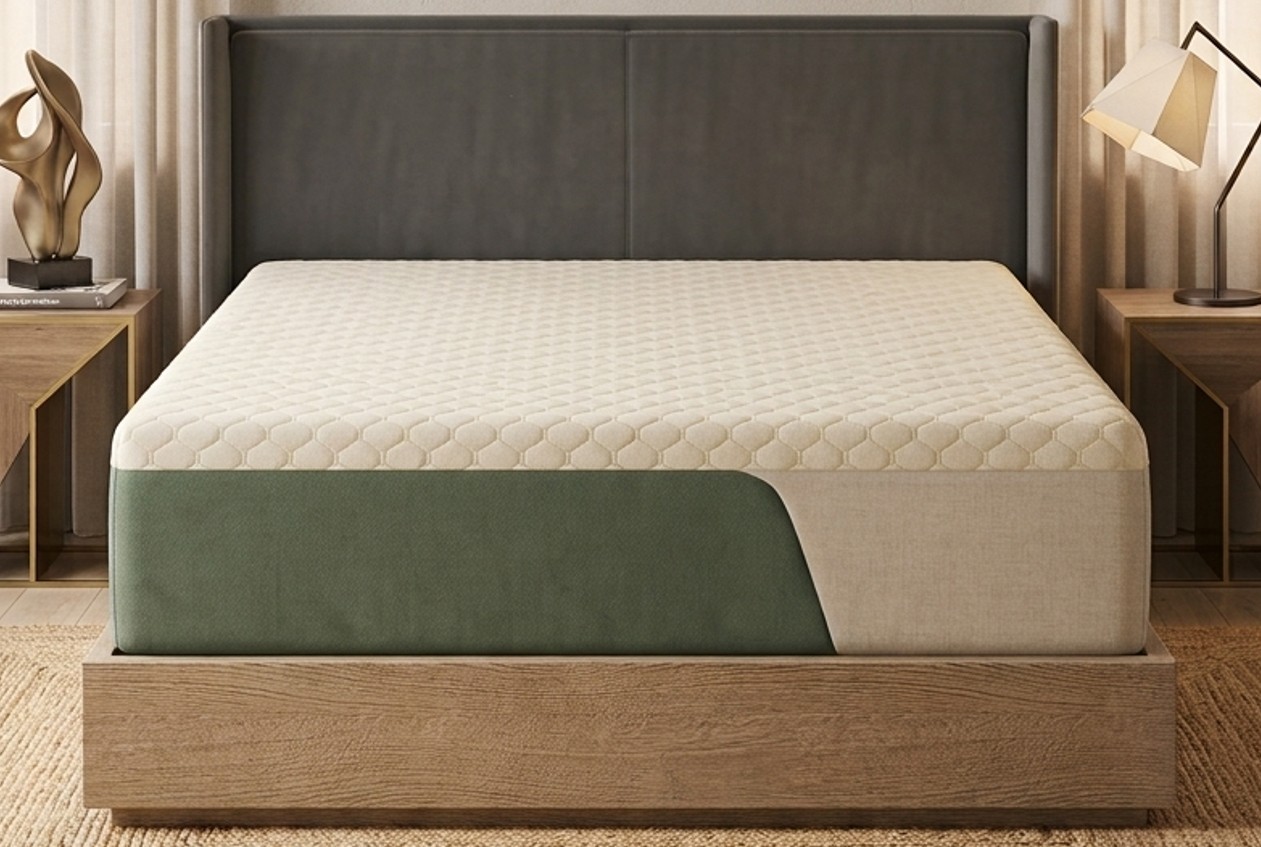 14 inch king size cooling gel memory foam mattress on a modern bed frame