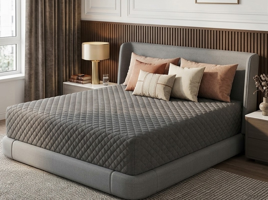 Gel infused cooling memory foam king mattress for pain relief and spinal support